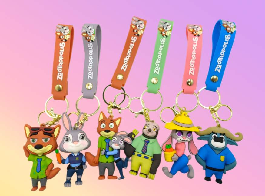 Spot PVC Cartoon keychain Creative 3D Soft PVC Keychain pic 1