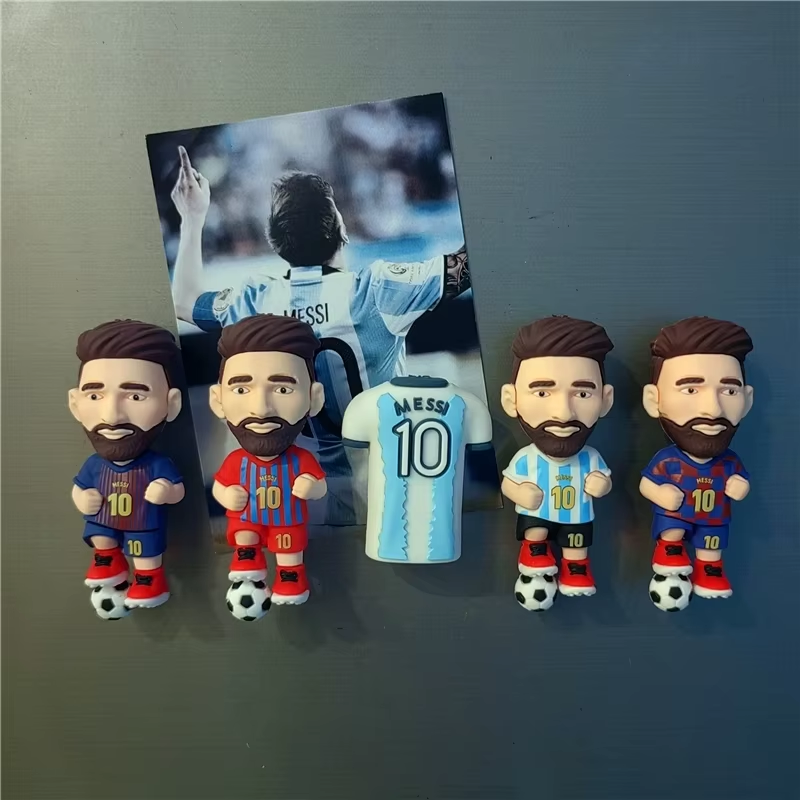 Custom High Quality 3D Rubber Soft Pvc Football Stars Refrigerator Fridge Magnet pic 4