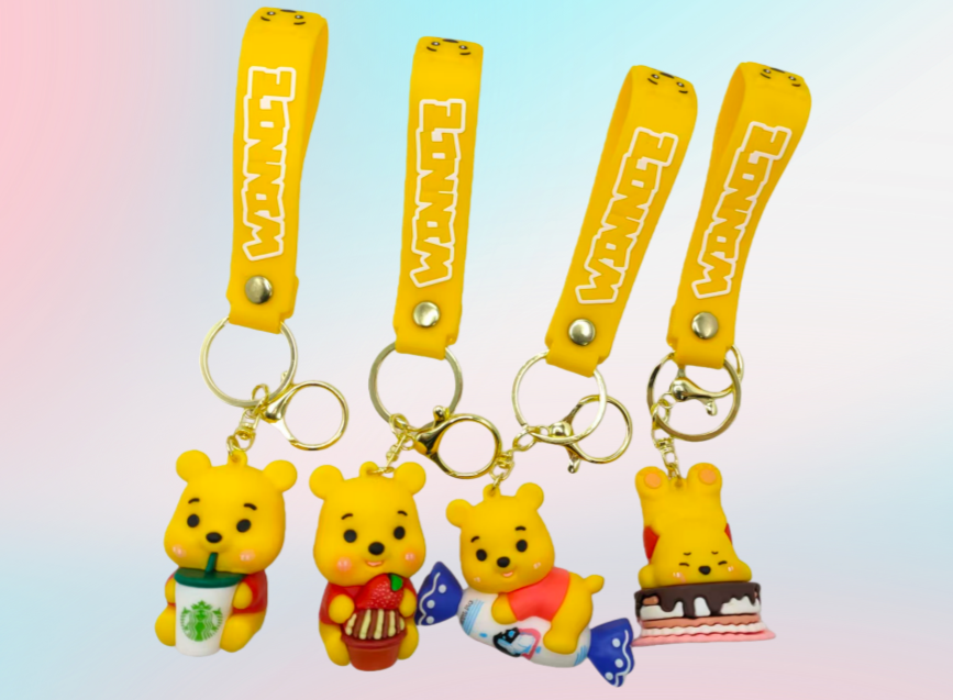 Stock $0.5/PCS Creative Cartoon 3D Soft PVC Keychain PVC keychain source manufacturing factory pic 1