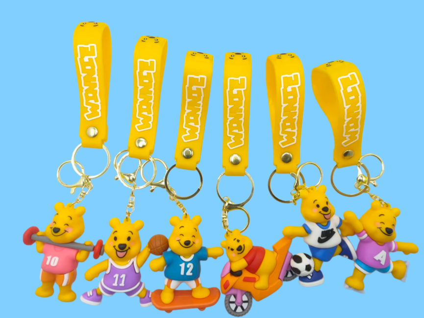 Stock $0.5/PCS Creative Cartoon 3D Soft PVC Keychain PVC keychain source manufacturing factory pic 2