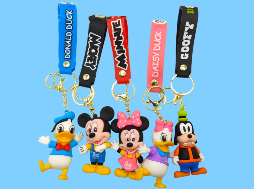 Spot Rubber Cartoon keychain Creative 3D Soft PVC Keychain pic 2