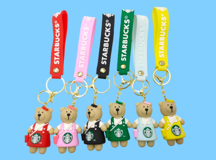 Cartoon Cute Spot keychain Creative 3D Soft PVC Keychain pic 3
