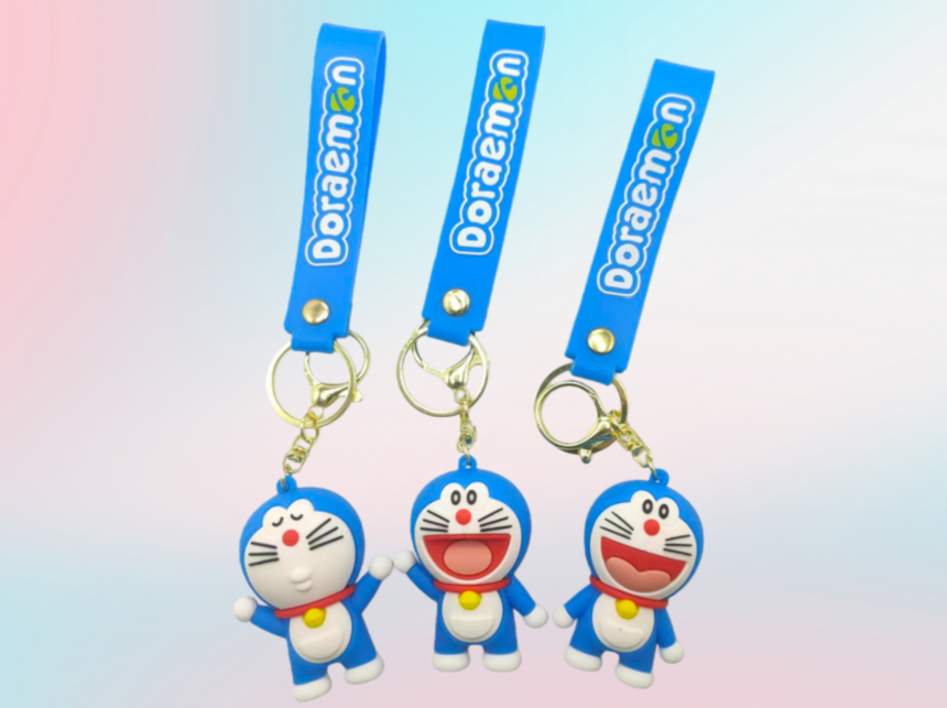 Stock $0.5/PCS Spot PVC Cartoon keychain Creative 3D Soft PVC Keychain Rubber keychain  pic 2