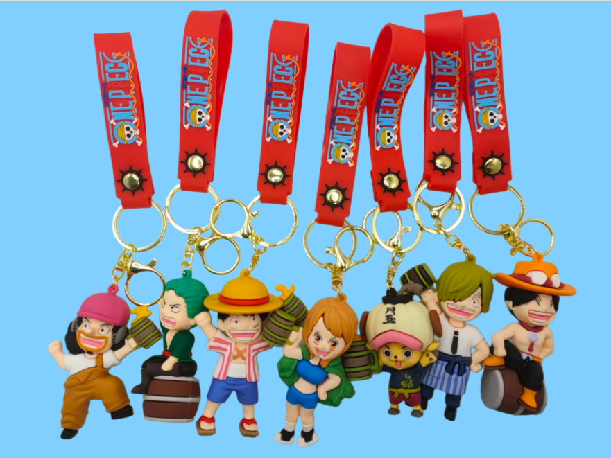 Spot Rubber keychain Creative 3D Soft PVC Doll Keychain pic 2