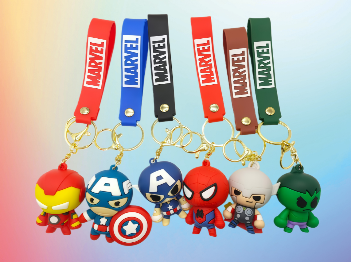 Spot keychain Creative Cartoon Cute 3D Soft PVC Keychain pic 1