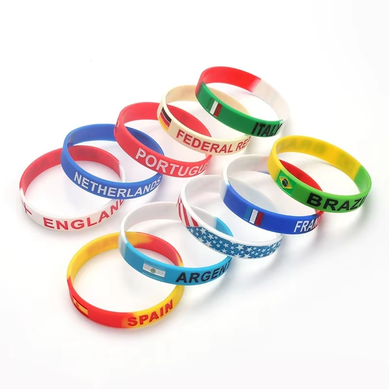 Wholesale Custom Football National Team Silicone Wristband pic 1