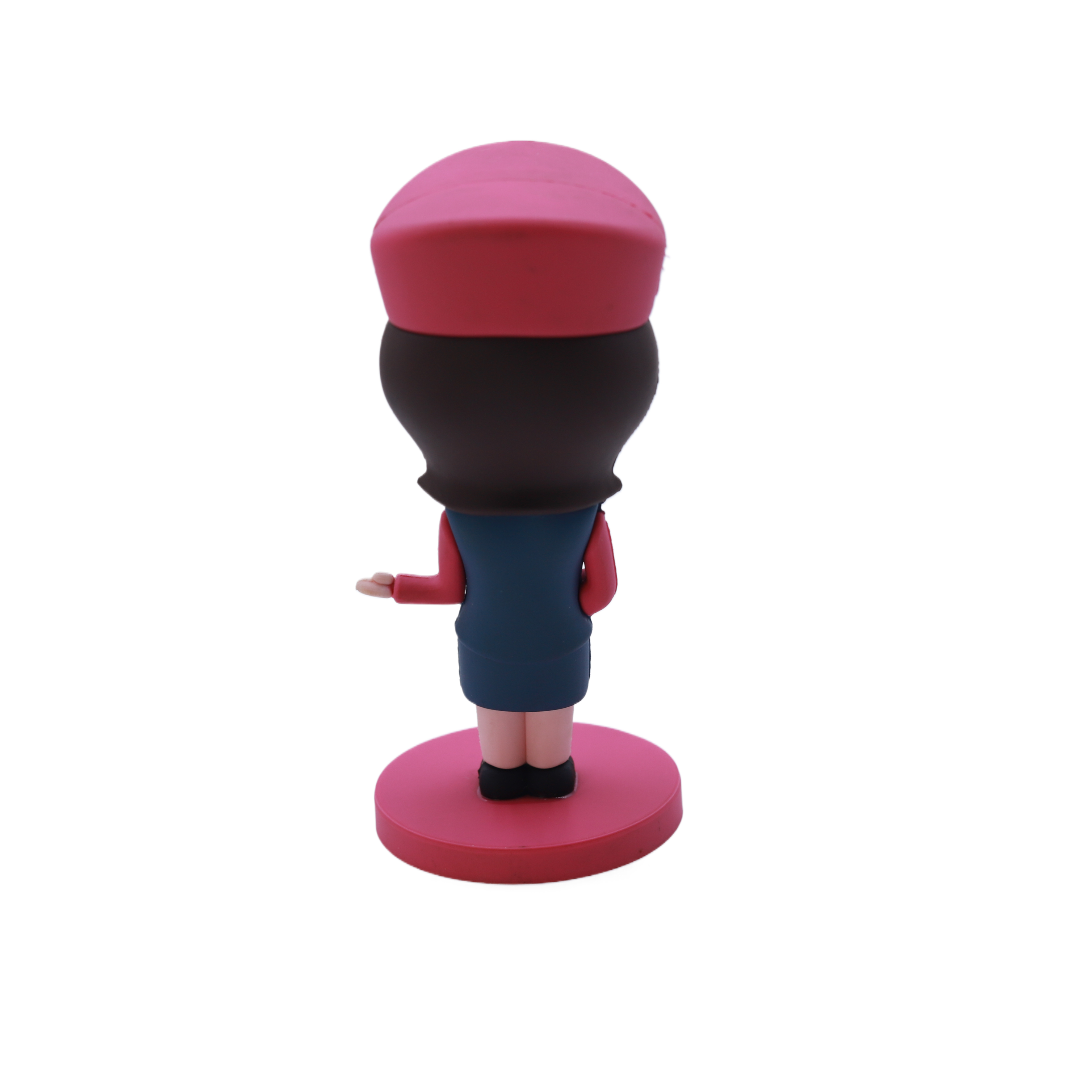 Factory Custom Wholesale 3D PVC Rubber Flight Attendant Action Figure pic 1