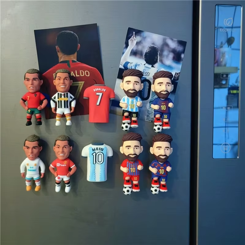 Custom High Quality 3D Rubber Soft Pvc Football Stars Refrigerator Fridge Magnet pic 1